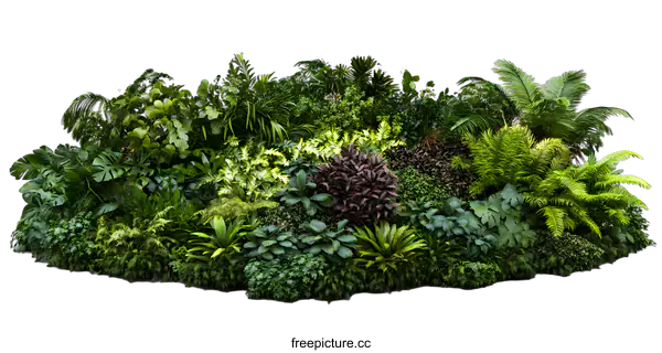 [Transparent Background PNG]Tropical Plants Isolated on White Background