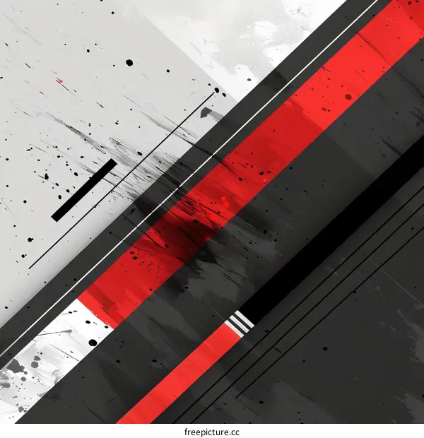 Black and Red Abstract Painting