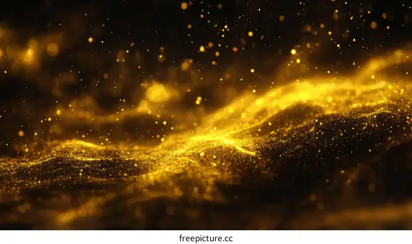 Abstract Gold Particles Background Design