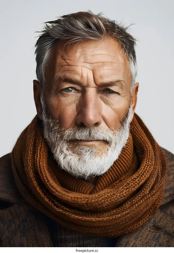 portrait of a handsome bearded man