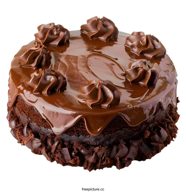 [Transparent Background PNG]Chocolate Cake with Chocolate Frosting