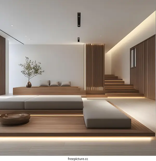Minimalist Modern Interior Design with Wood Accents and Japanese Inspired Design