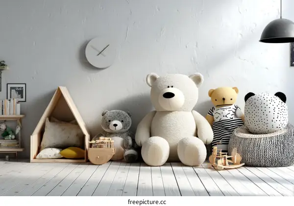 Childrens Room with Teddy Bears