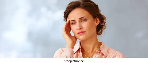 Woman Experiencing Headache Closeup