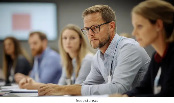 Business Meeting of Caucasian People