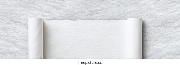 Blank White Paper Scroll on Stone Background