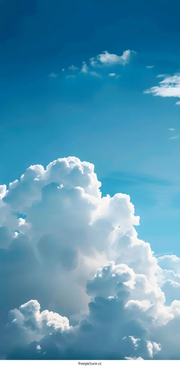 Beautiful White Clouds in a Blue Sky