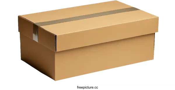 [Transparent Background PNG]Brown Cardboard Box for Shipping