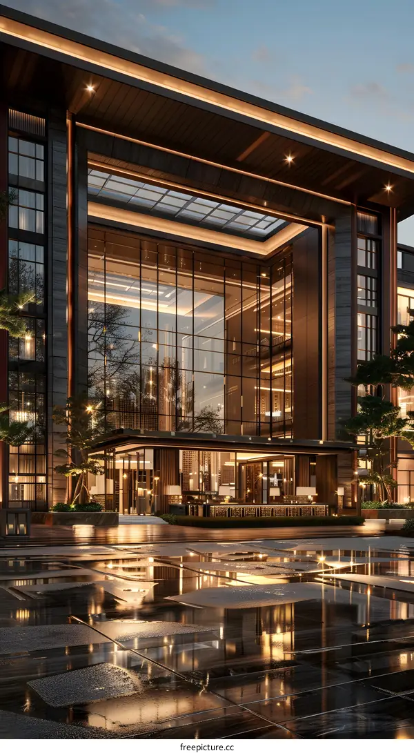 Luxury hotel night view