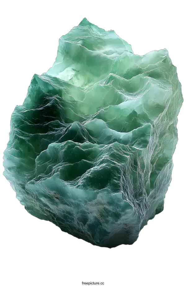 [Transparent Background PNG]Green Mineral Rock Texture Close Up