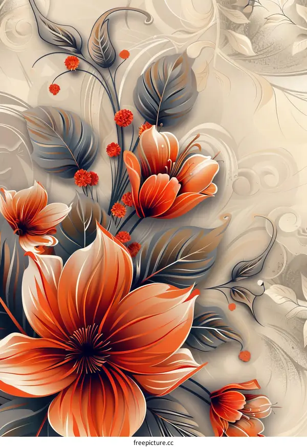 Hand-painted flower illustrations