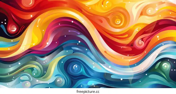 Vibrant and Colorful Abstract Painting