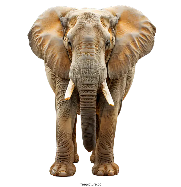 [Transparent Background PNG]Elephant isolated on white background
