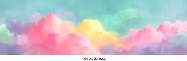 Pastel Cloudscape Abstract Art