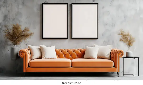 Modern Living Room Interior Design Mockup