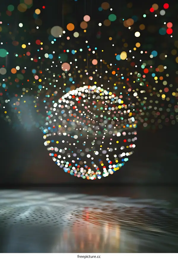 Abstract Colorful Sphere With Light Bokeh