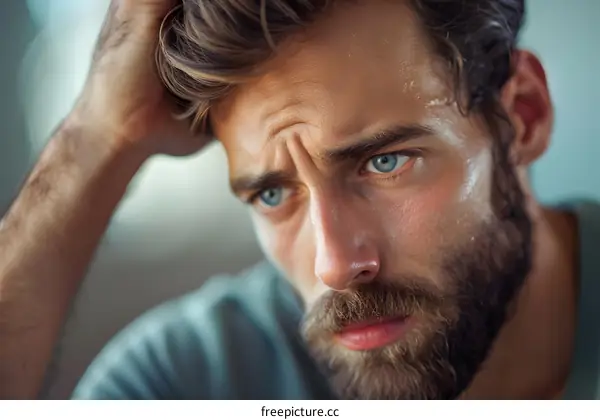 portrait of a handsome man with beard