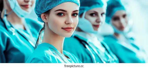 Group of Medical Professionals Ready for Action