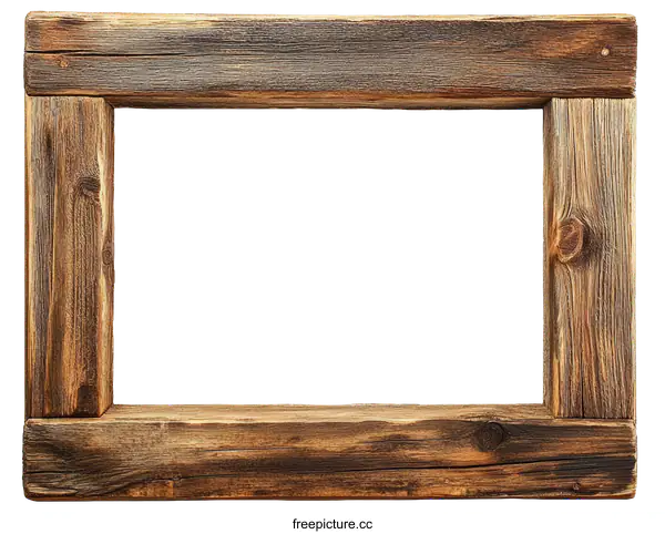 [Transparent Background PNG]Rustic Wooden Picture Frame