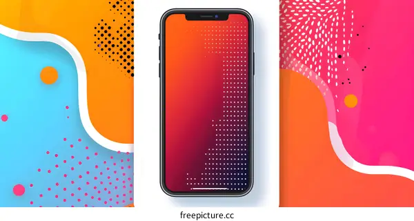 Abstract Colorful Smartphone Background With Gradient Design