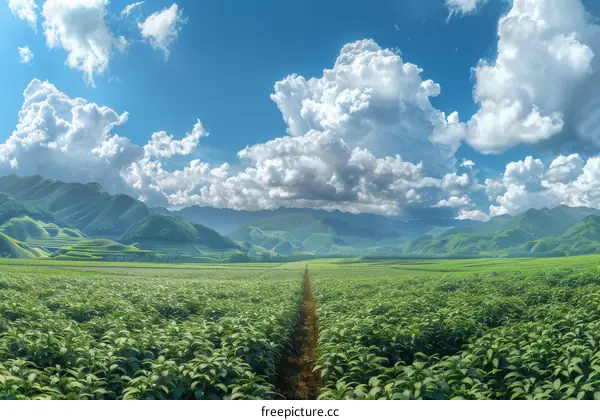 Majestic Mountain Expanse and Boundless Skies