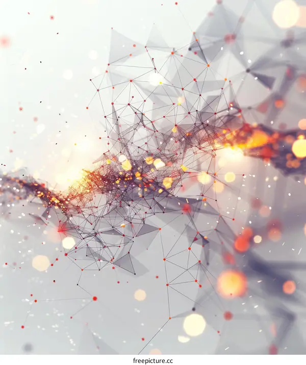 Orange and Grey Plexus Abstract Art