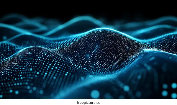 Abstract Waveform of Digital Particles