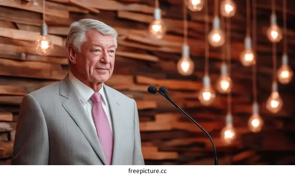 Businessman Speaking at a Conference