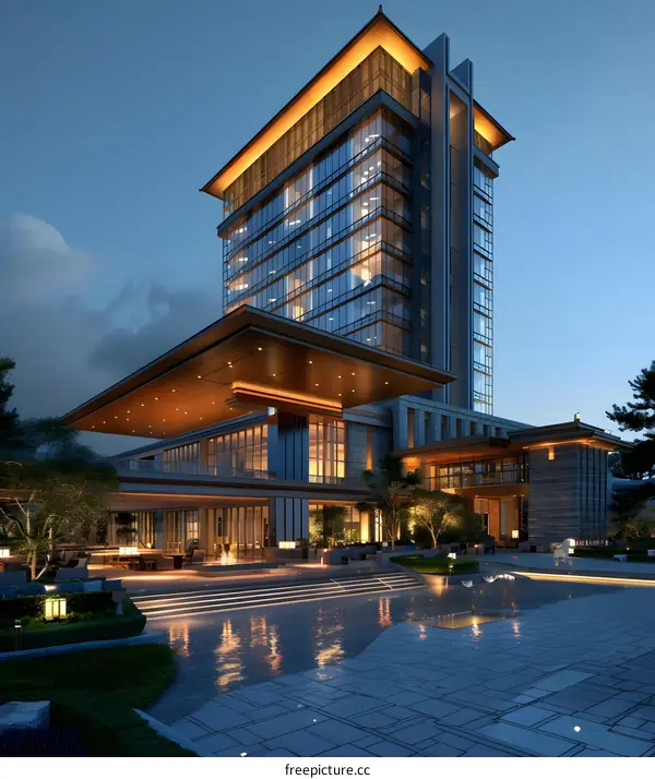 Luxury hotel night view