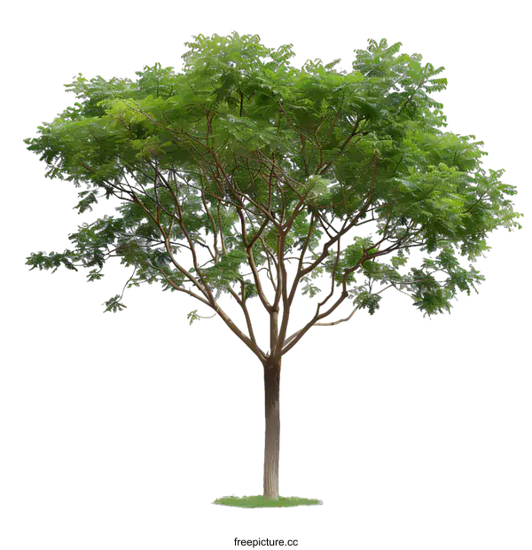 [Transparent Background PNG]Green Tree Isolated on White Background