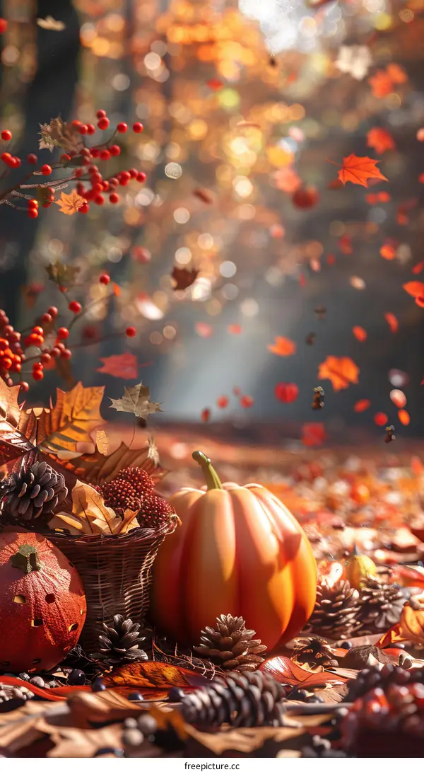 Autumn Harvest Thanksgiving Decoration Image