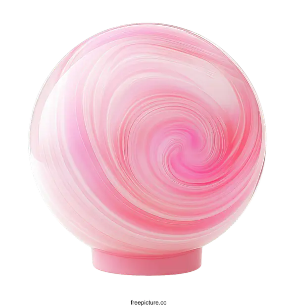 [Transparent Background PNG]Abstract Pink Marble Sphere Decorative Object