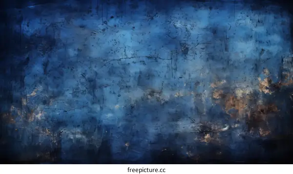 Deep Blue Oil Paint Textured Background