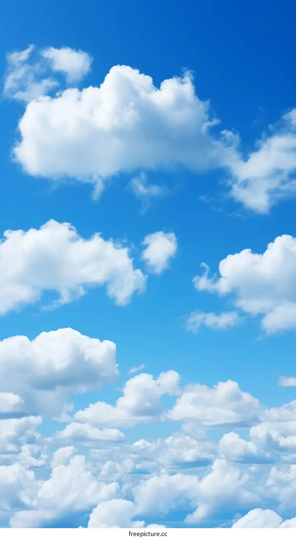 Mesmerizing Cloudscape of Blue Skies and Billowing Clouds