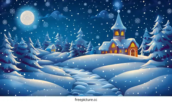 Christmas Eve Snowy Night