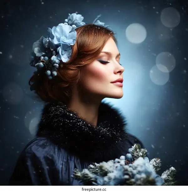 Winter Elegance Portrait of a Woman