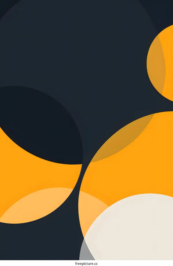 Abstract Geometric Shapes with Yellow and Gray