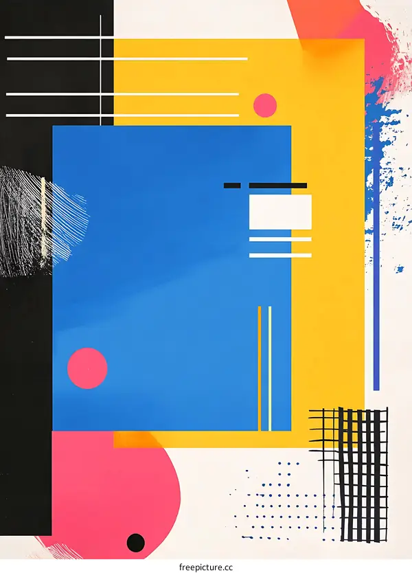 Abstract Geometric Shapes with Colorful Background