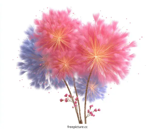 Abstract Colorful Dandelion Illustration