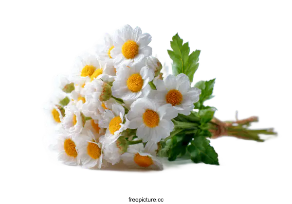 [Transparent Background PNG]A Delicate Bouquet of White Daisies