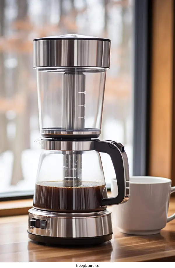 Coffee Maker on Table by Window