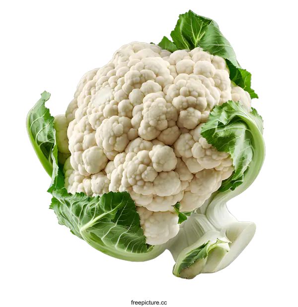 [Transparent Background PNG]Fresh Cauliflower Isolated On White Background