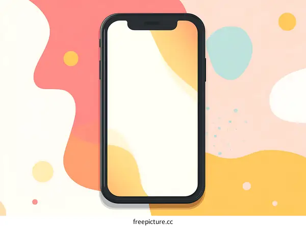 Modern Smartphone Mockup with Abstract Background