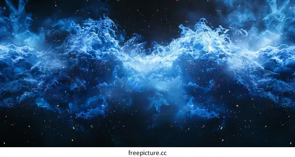 Cosmic Symphony: Blue and Purple Nebula