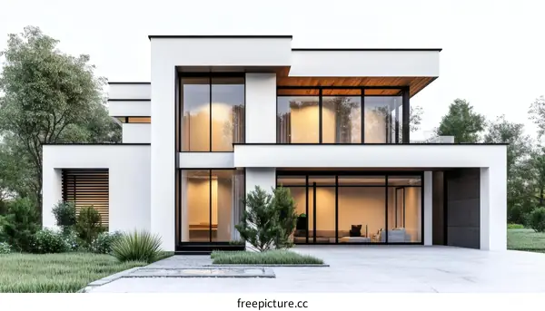Modern White House Exterior Design