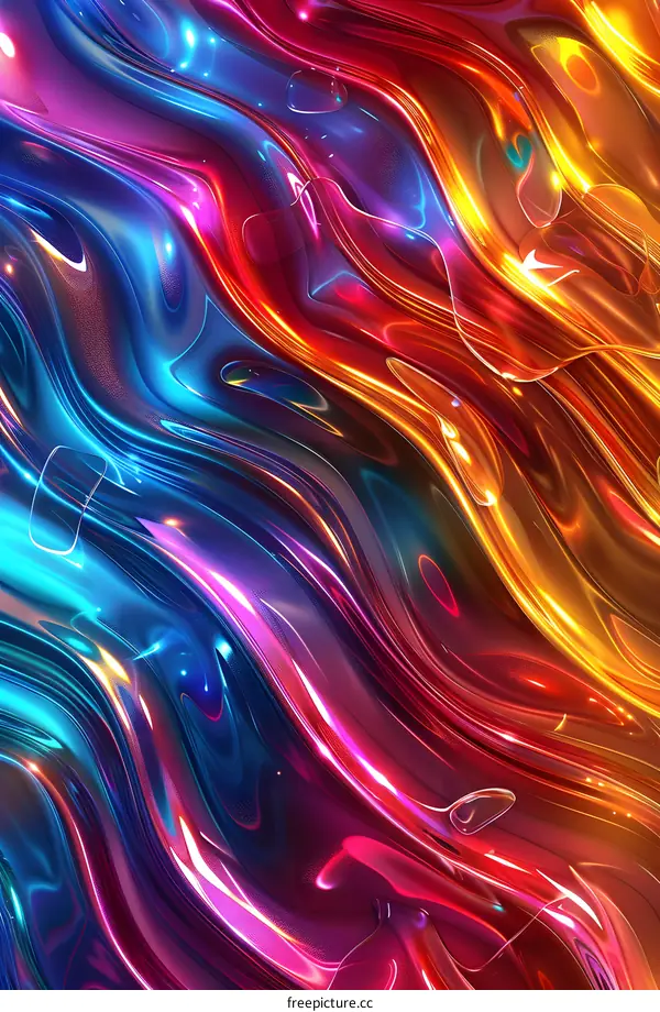 Colorful abstract liquid wavy background