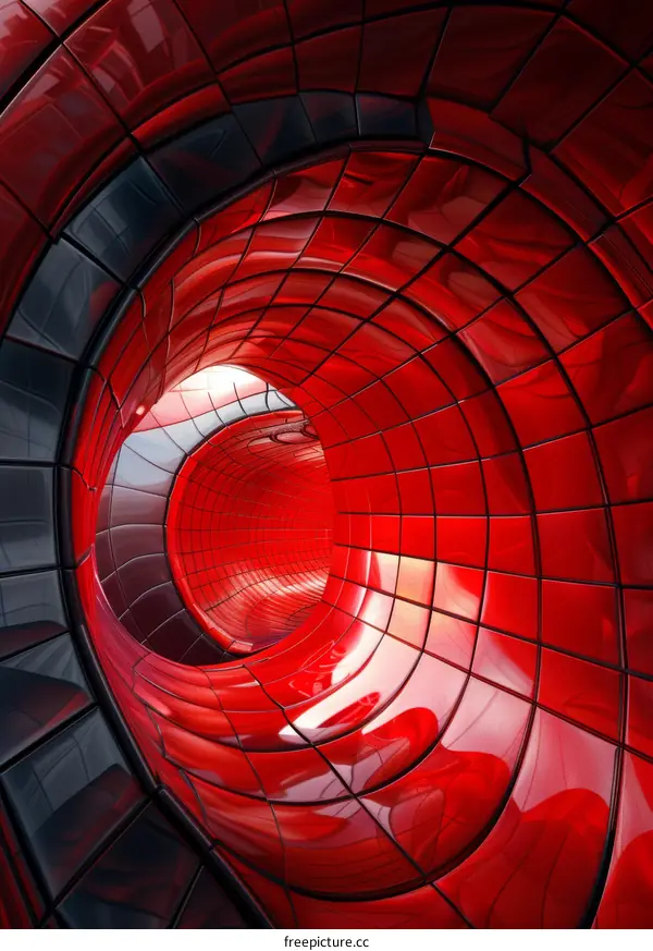 red and black tunnel