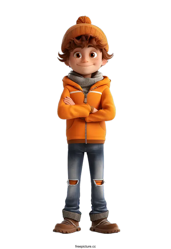 [Transparent Background PNG]3d cartoon character boy