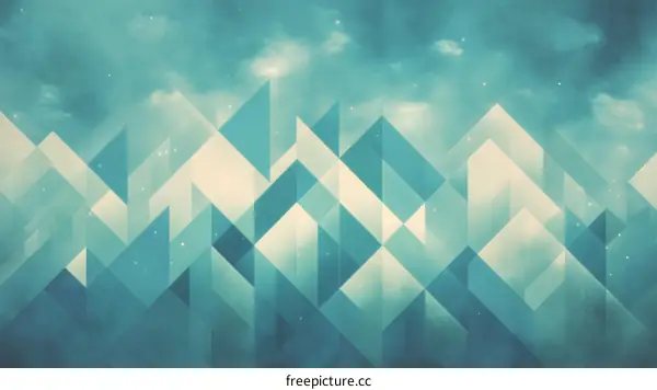 Abstract Geometric Mountain Landscape