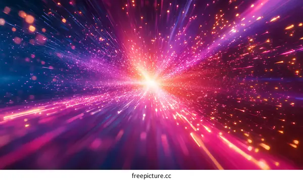 Abstract Colorful Explosion Burst Background